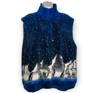 An Original By Molly & Me Made in B.C. CANADA Vintage Fleece Vest Size:L